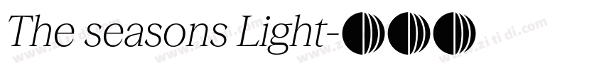The seasons Light字体转换